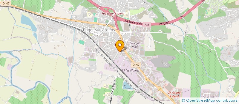 localisation de l'entreprise ART FLAMME à PUGET-SUR-ARGENS