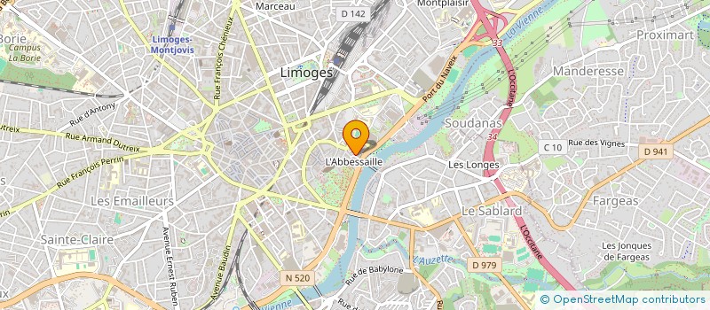 localisation de l'entreprise ART FUSION à LIMOGES