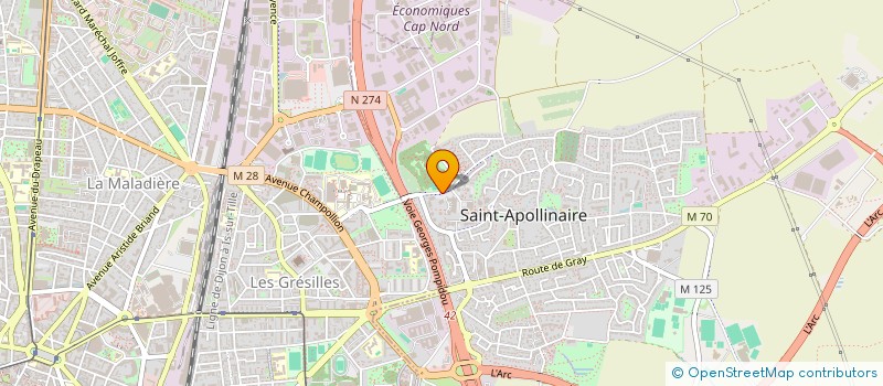 localisation de l'entreprise ART'HIST à SAINT-APOLLINAIRE