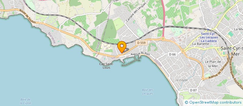 localisation de l'entreprise ART'IMMO à SAINT-CYR-SUR-MER