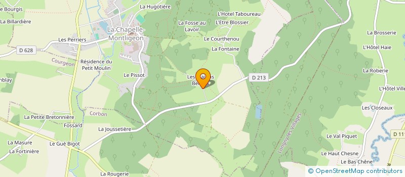 localisation de l'entreprise ART'IMPRO à LA CHAPELLE-MONTLIGEON
