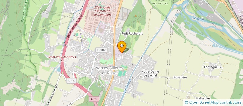 localisation de l'entreprise ART'ISOBAT  VARCES-ALLIERES-ET-RISSET