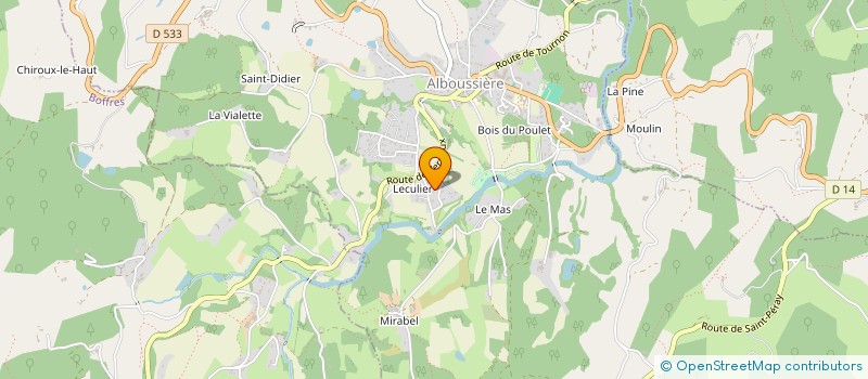 localisation de l'entreprise ART K'A DIT & CIE à ALBOUSSIERE