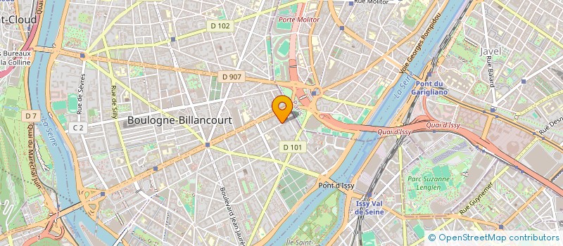 localisation de l'entreprise ART LEASE HOTEL à BOULOGNE-BILLANCOURT