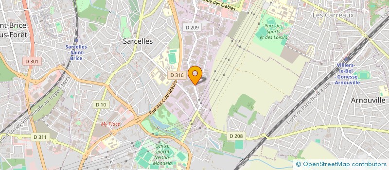 localisation de l'entreprise ART LIVE à SARCELLES