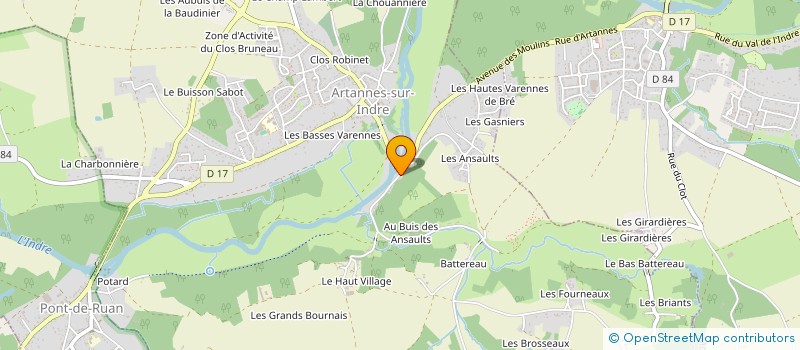 localisation de l'entreprise ART'M PRODUCTION  ARTANNES-SUR-INDRE