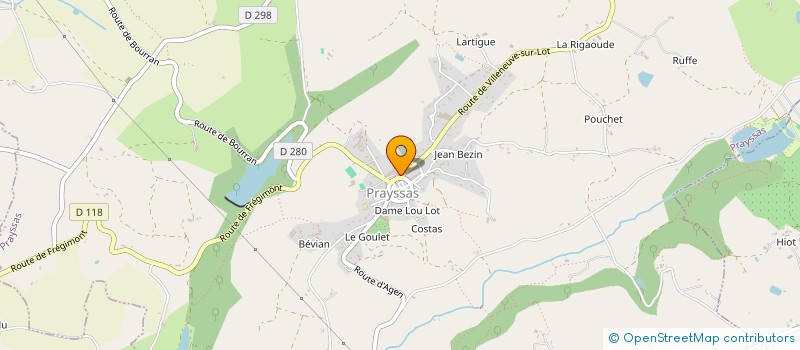 localisation de l'entreprise ART MEDIA EDITION CREATION  PRAYSSAS