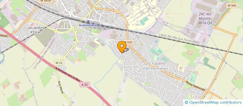 localisation de l'entreprise ART' MENUIS  LA CHAPELLE-D'ARMENTIERES