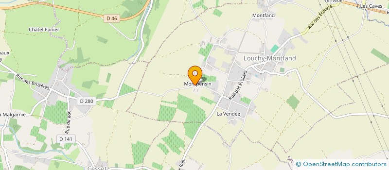 localisation de l'entreprise ART METAUX  LOUCHY-MONTFAND