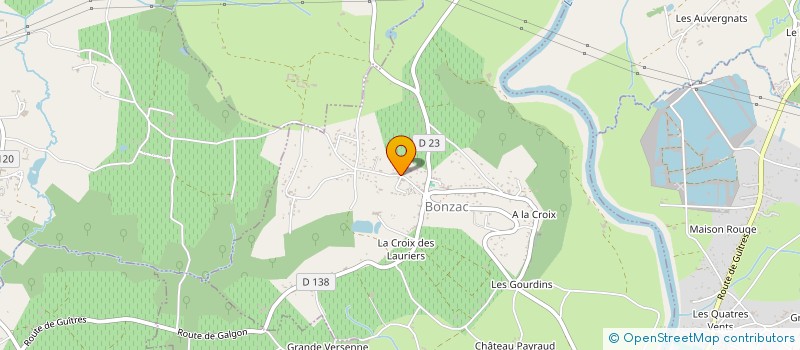 localisation de l'entreprise ART'MONY BOIS  BONZAC