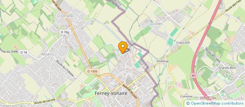 localisation de l'entreprise ART & MUSIQUE  ORNEX