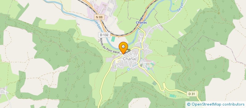 localisation de l'entreprise ART  MUSIQUE ET SPECTACLE EN LOZERE  CHANAC