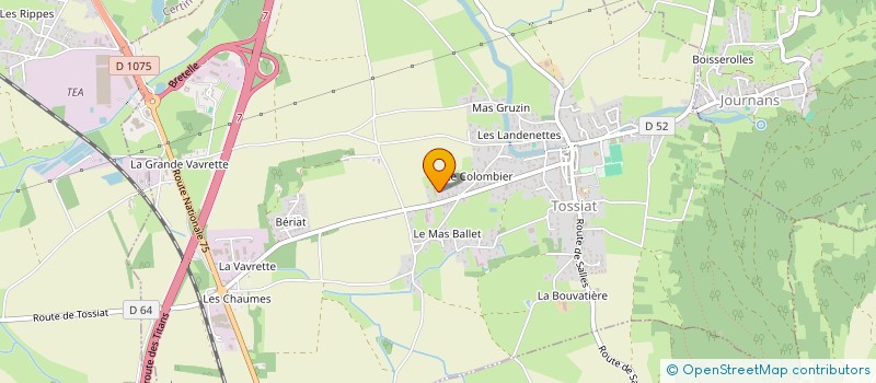localisation de l'entreprise ART'N'CO  TOSSIAT