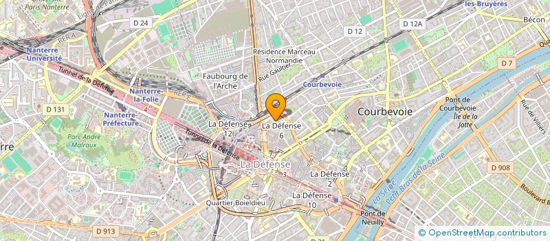 localisation de l'entreprise ART'NJED à COURBEVOIE