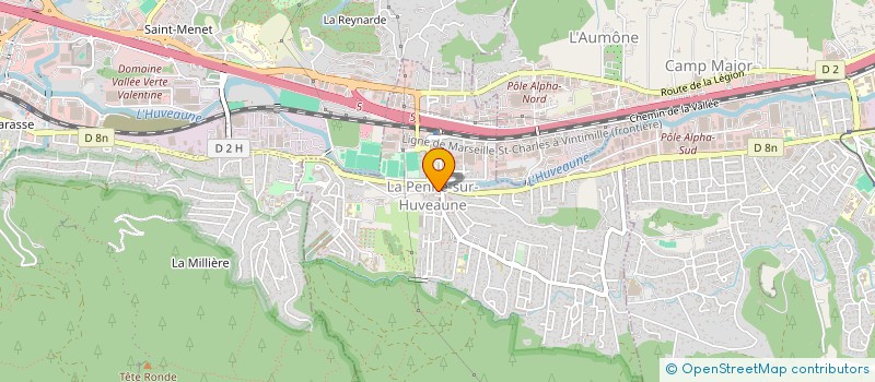 localisation de l'entreprise ART'ON  LA PENNE-SUR-HUVEAUNE