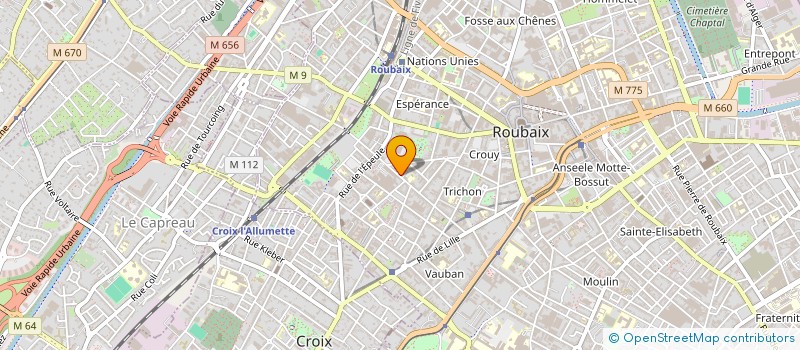 localisation de l'entreprise ART RENOV à ROUBAIX