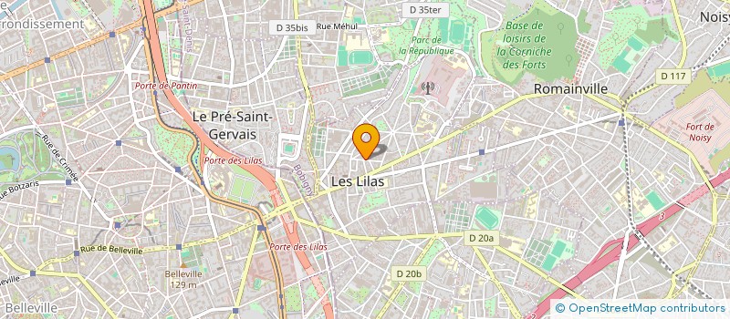localisation de l'entreprise ART ROAD  LES LILAS