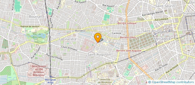 localisation de l'entreprise ART SAINT AUG' (A.S.A.)  BORDEAUX