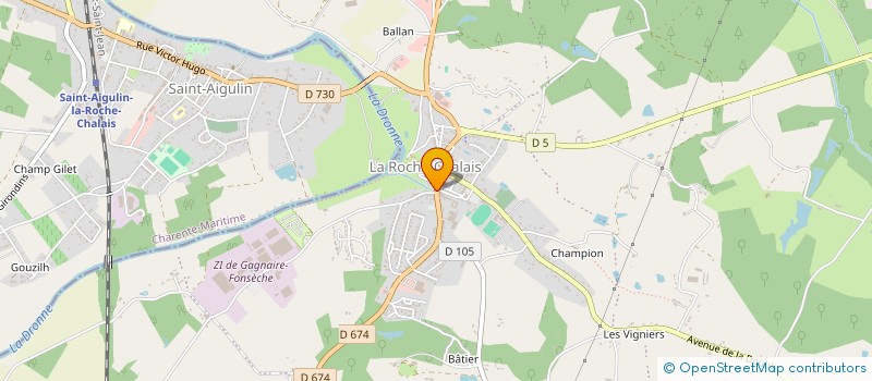 localisation de l'entreprise ART SCENE  LA ROCHE-CHALAIS