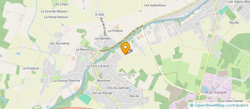 localisation de l'entreprise ART'SCENE à DONNERY