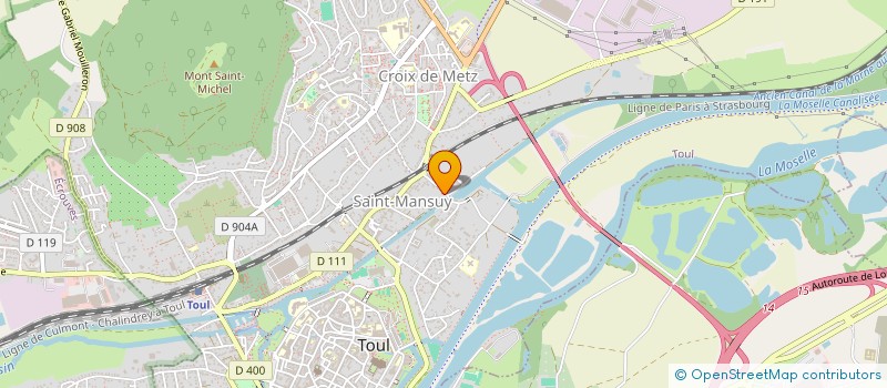 localisation de l'entreprise ART SCENE DANSE  TOUL