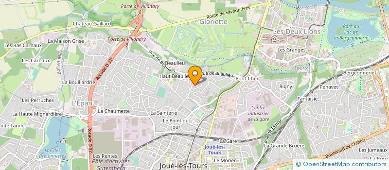 localisation de l'entreprise ART'SCENIC à JOUE-LES-TOURS