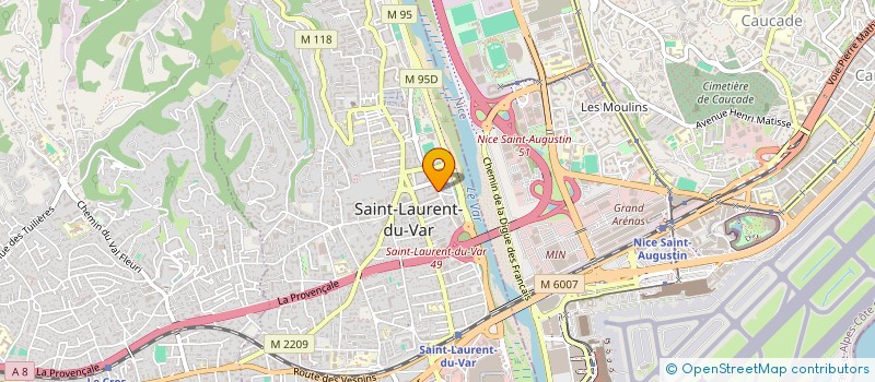 localisation de l'entreprise ART SENS à SAINT-LAURENT-DU-VAR