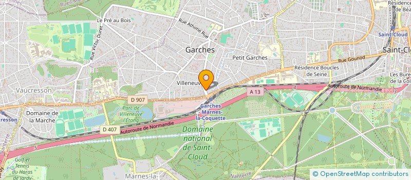 localisation de l'entreprise ART & SOFT à GARCHES