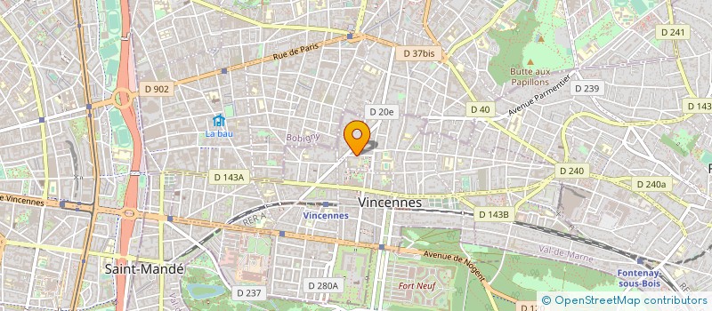 localisation de l'entreprise ART'STORE à VINCENNES