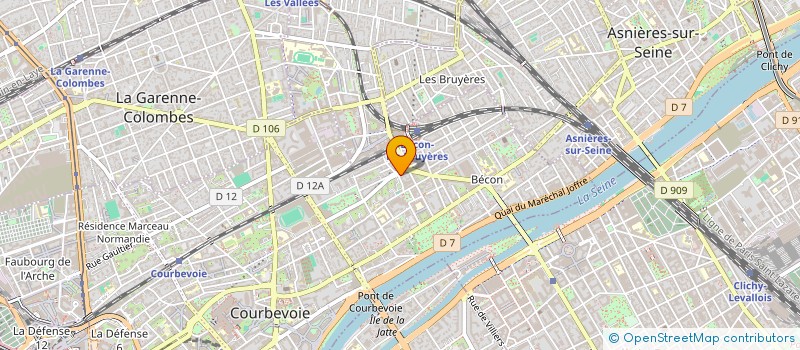 localisation de l'entreprise ART' STYLE COIFFURE à COURBEVOIE