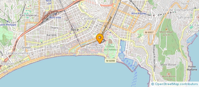 localisation de l'entreprise ART SUD CREATION à NICE
