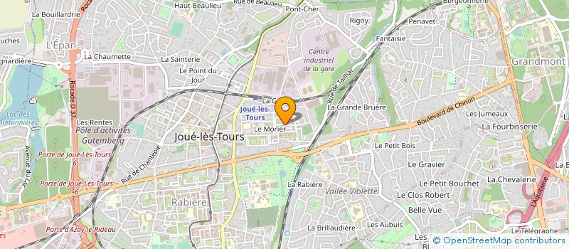 localisation de l'entreprise ART @ T à JOUE-LES-TOURS