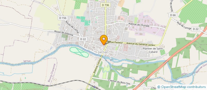localisation de l'entreprise ART'TECH à JARNAC