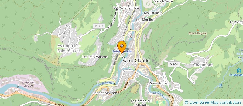 localisation de l'entreprise ART TECH  VAUX-LES-SAINT-CLAUDE