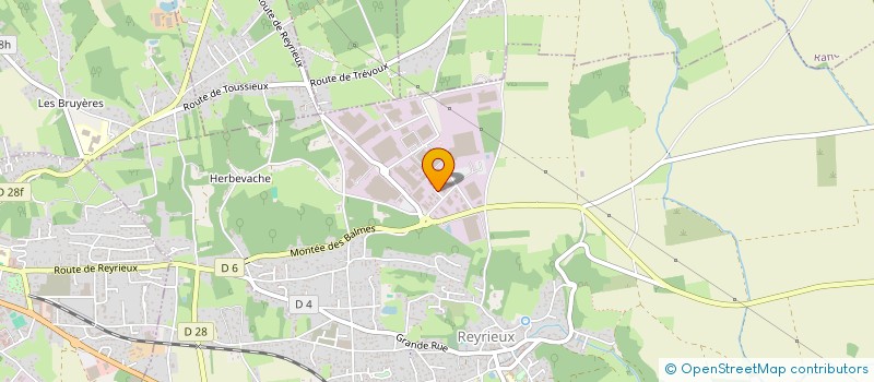 localisation de l'entreprise ART&TECH PLATRERIE à REYRIEUX
