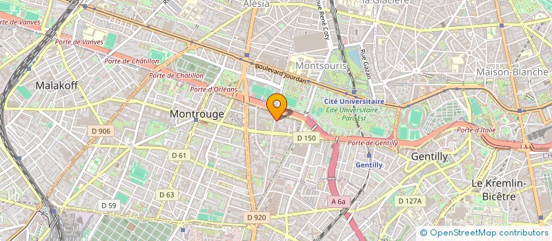 localisation de l'entreprise ART & THE CITY  MONTROUGE