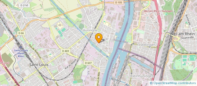 localisation de l'entreprise ART TROIS  HUNINGUE