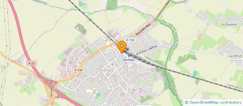 localisation de l'entreprise ART'WORKS  ORCHIES