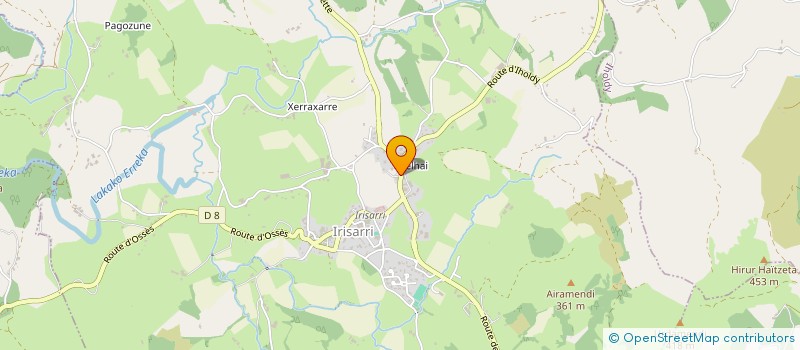 localisation de l'entreprise ART'ZAIN  IRISSARRY