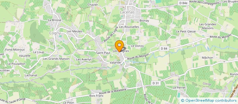 localisation de l'entreprise ARTAE LYON  LACENAS