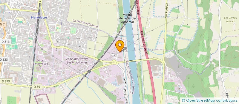 localisation de l'entreprise ARTAUD RECYCLAGE ET GRANULATS  PIERRELATTE