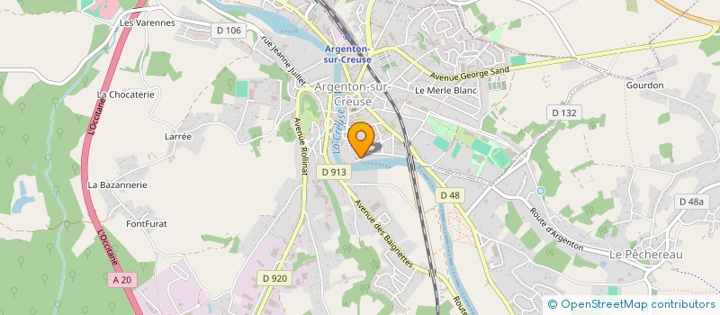 localisation de l'entreprise ARTBORETUM à ARGENTON-SUR-CREUSE