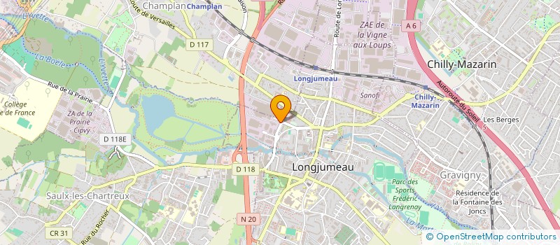 localisation de l'entreprise ARTBOX MOTORS à LONGJUMEAU