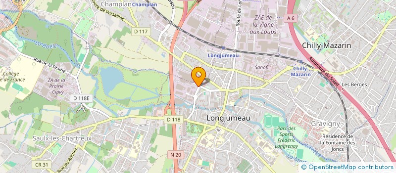 localisation de l'entreprise ARTBOX2 à LONGJUMEAU