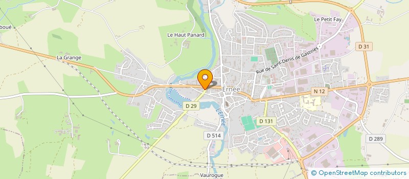 localisation de l'entreprise ARTCOM ERNEE  ERNEE