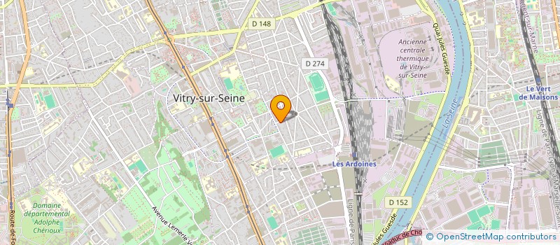 localisation de l'entreprise ARTDEA à VITRY-SUR-SEINE