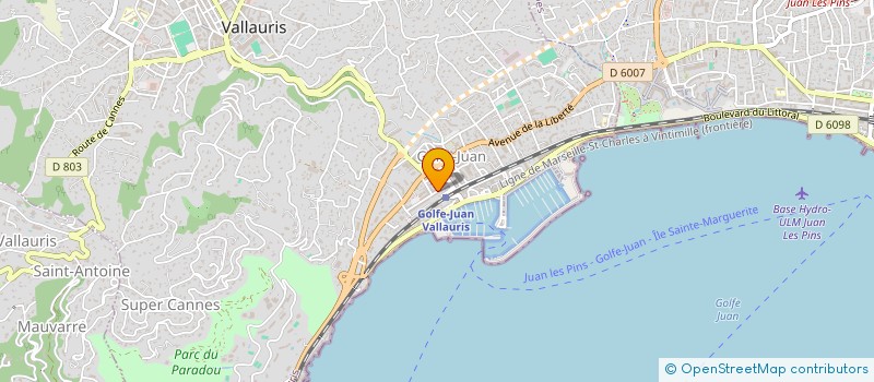 localisation de l'entreprise ARTE ESPRIT  VALLAURIS