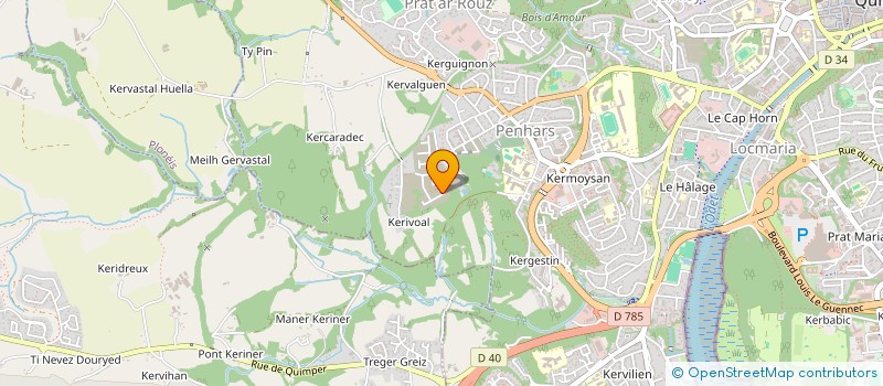 localisation de l'entreprise ARTEBOIS CONSTRUCTION  QUIMPER