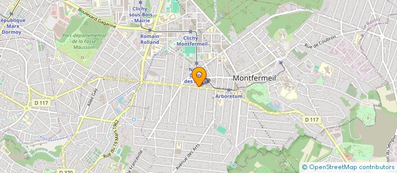 localisation de l'entreprise ARTEC 2000 AMENAG RENOV TRAVAUX CONSTRUC  MONTFERMEIL