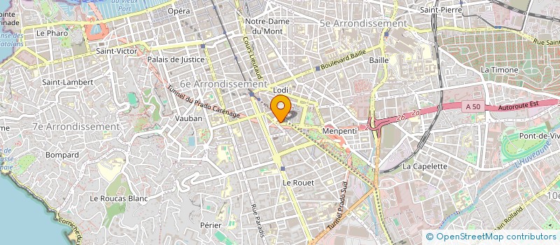 localisation de l'entreprise ARTEFACT à MARSEILLE 6EME